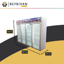HELADERA EXHIBIDORA VERTICAL REFRIVAN 4 PUERTAS