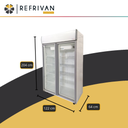 HELADERA EXHIBIDORA VERTICAL REFRIVAN 2 PUERTAS