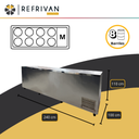 MOSTRADOR CIEGO PARA CERVEZA REFRIVAN 8 BARRILES 2,40M X 1MT