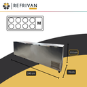 MOSTRADOR CIEGO PARA CERVEZA REFRIVAN 8 BARRILES 2,40M X 0,70MT