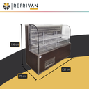 HELADERA PANADERA REFRIVAN 1,25MT VIDRIO CURVO