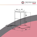 CAMPANA MARALDI MERLINA - 3 VELOCIDADES - VIDRIO NEGRO