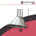 CAMPANA MARALDI ECO APSIS 90 - FILTRO GUATA - 1 VELOCIDAD - ESMALTADA