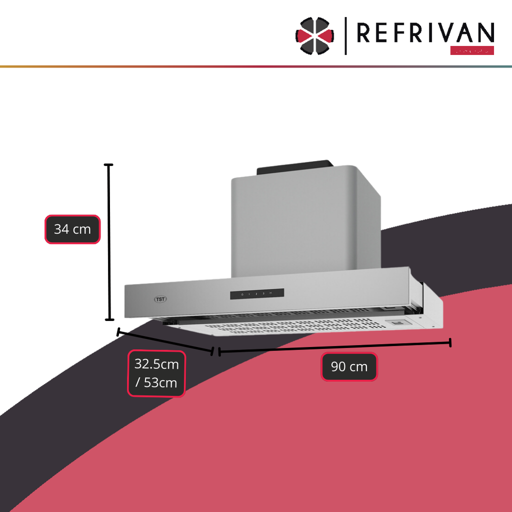PURIFICADOR EXTENSIBLE TST 3V - 90 CM