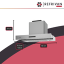 PURIFICADOR EXTENSIBLE TST 3V - 90 CM