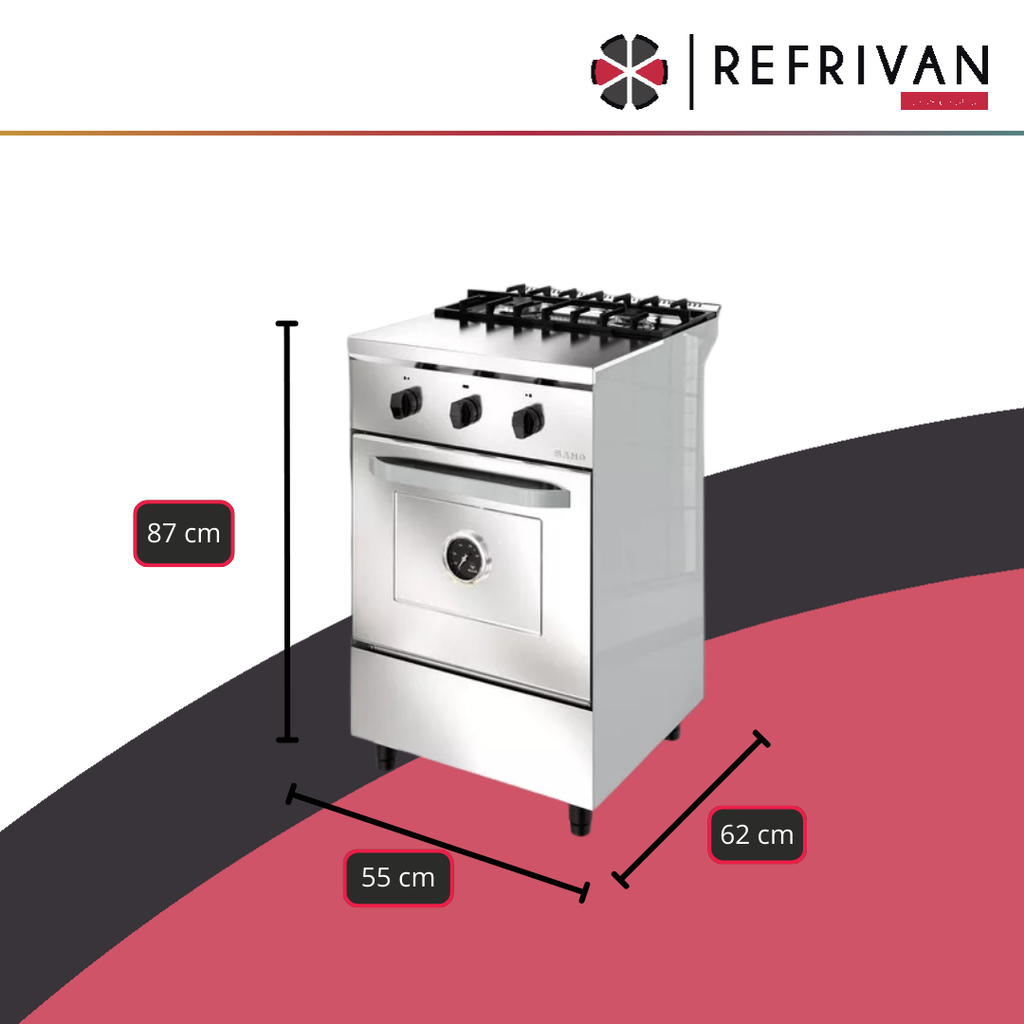 COCINA MORELLI SAHO KUMA 550 - PUERTA CIEGA - 2 HORNALLAS