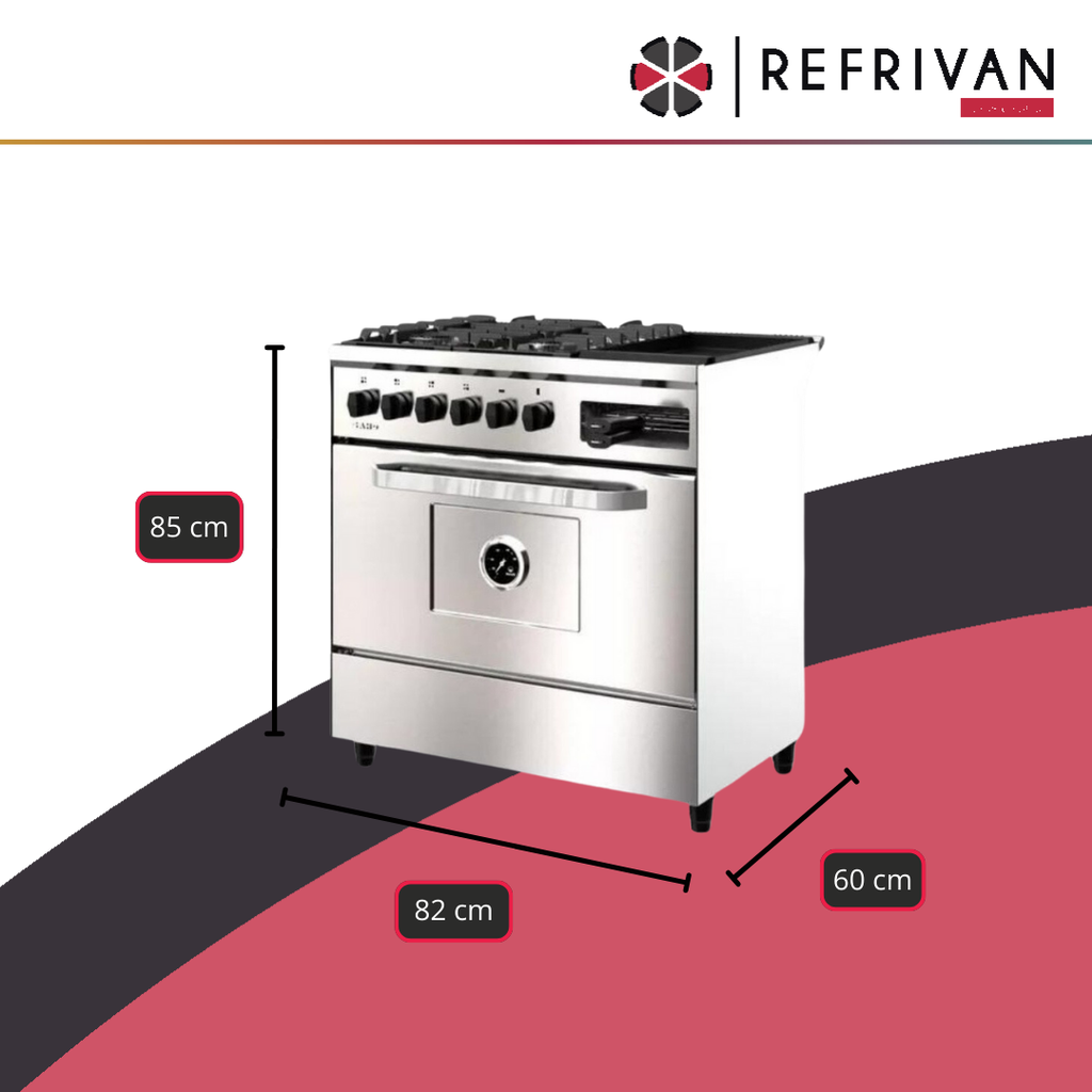 COCINA MORELLI SAHO KUMA 820 MULTIGRILL - PUERTA CIEGA