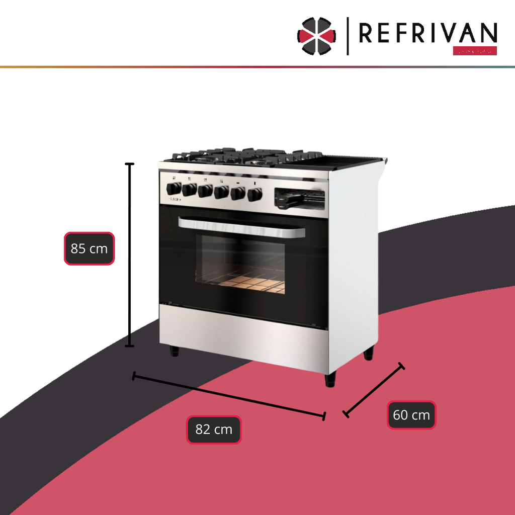COCINA MORELLI SAHO KUMA 820 MULTIGRILL - PUERTA VISOR