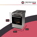 COCINA SEMI INDUSTRIAL FLORENCIA 5818 - PUERTA VIDRIO