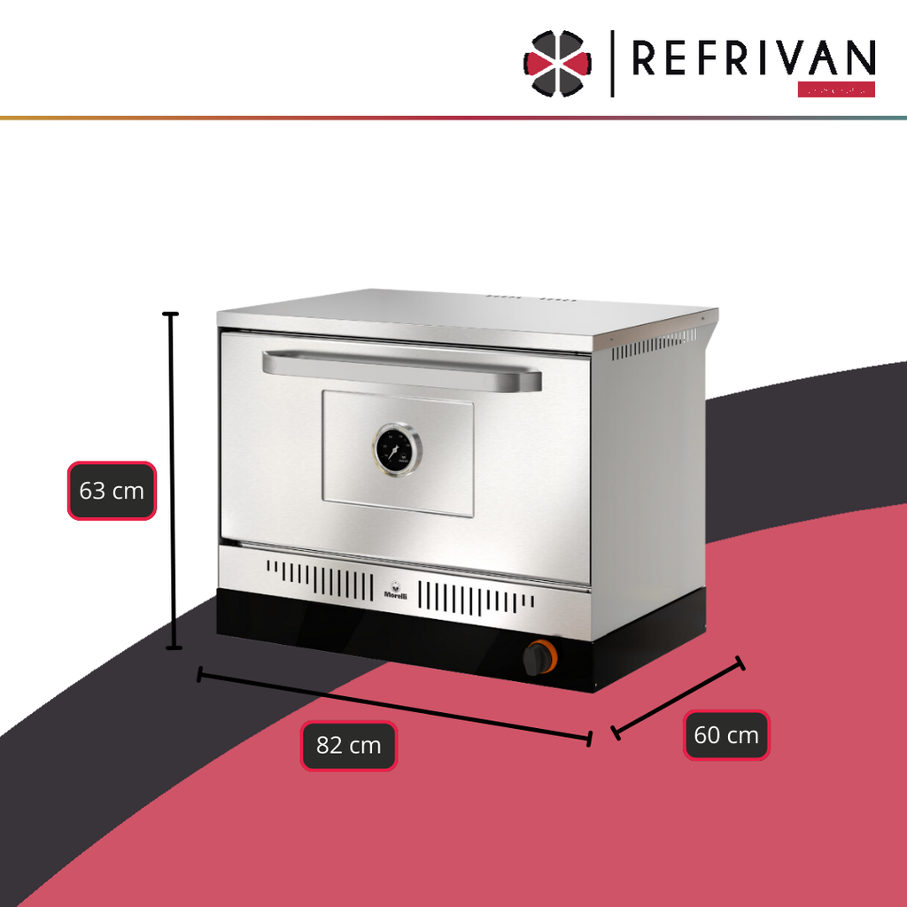 HORNO A GAS MORELLI TRENTO 820 PUERTA CIEGA