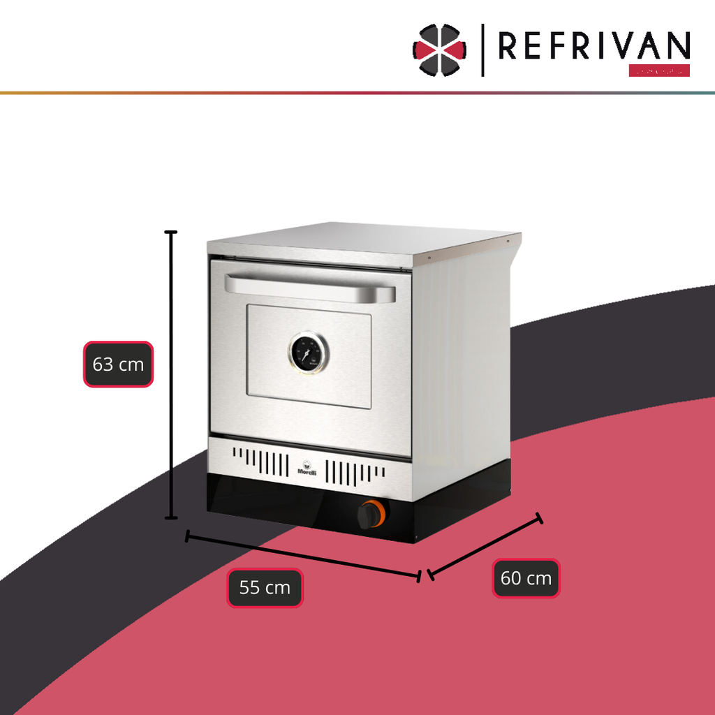 HORNO A GAS MORELLI TRENTO 550 PUERTA CIEGA