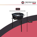ANAFE GRANDE HIERROS ARTESANALES CON PATAS LARGAS - 40CM