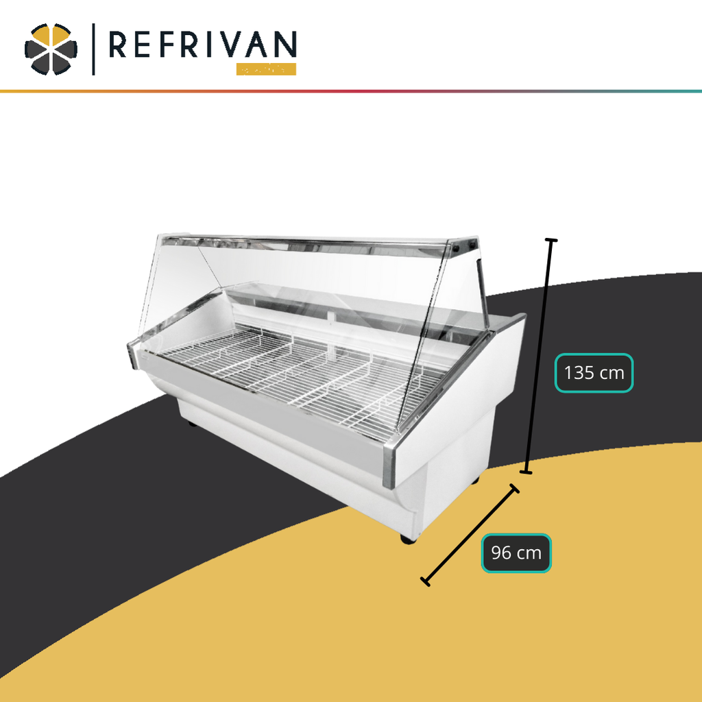 HELADERA BATEA REFRIVAN VIDRIO RECTO