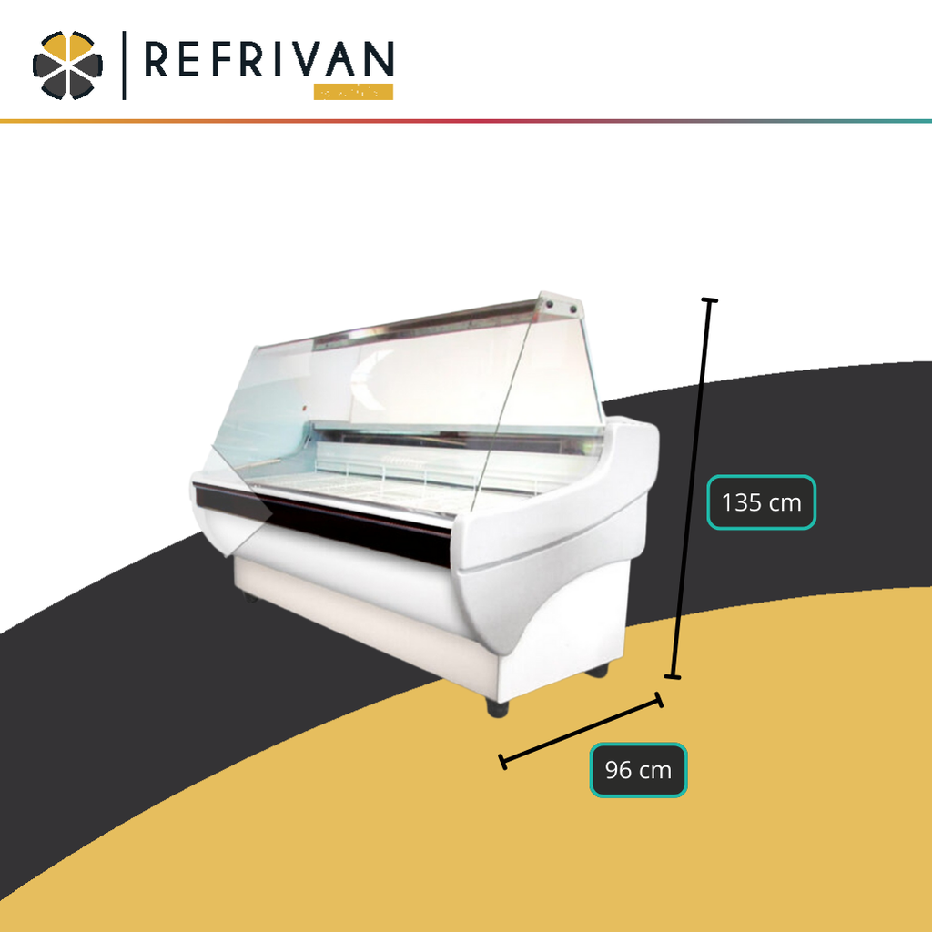 HELADERA BATEA REFRIVAN LATERAL PVC VIDRIO RECTO
