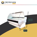 HELADERA BATEA REFRIVAN LATERAL PVC VIDRIO CURVO