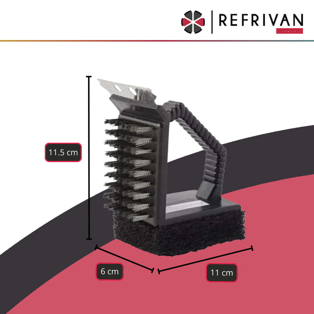 CEPILLO MULTIPLE BBQGRILL - ESPONJA ABRASIVA - REMOVEDOR
