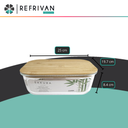CONTENEDOR DE VIDRIO SAKURA - TAPA BAMBOO - 2.3LTS