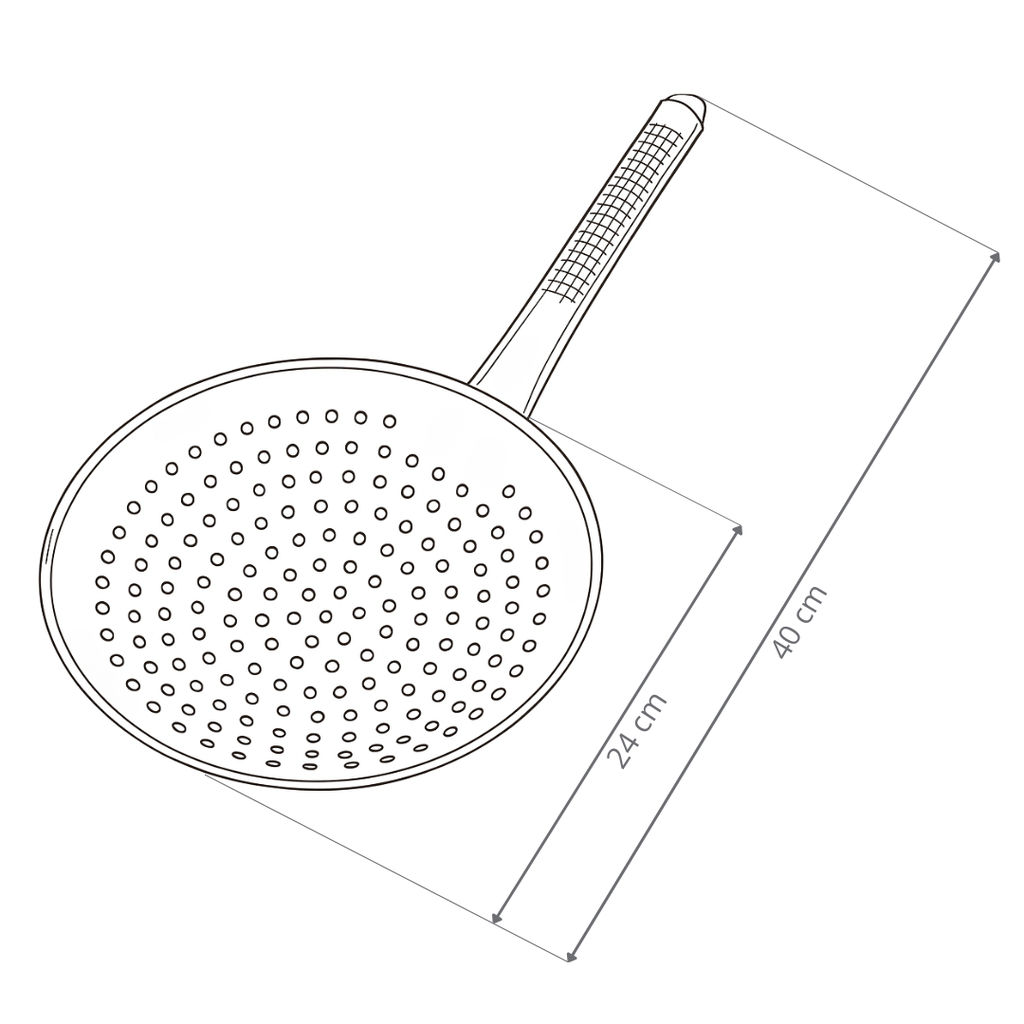 COLAPASTA REFRIVAN - ACERO INOXIDABLE - CON MANGO  - 24CM