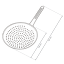 COLAPASTA REFRIVAN - ACERO INOXIDABLE - CON MANGO  - 24CM