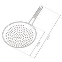 COLAPASTA REFRIVAN - ACERO INOXIDABLE - CON MANGO AISLANTE - 20CM