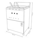 FREIDORA SOL REAL 33 Lts. ACERO INOX AUTOMATICA