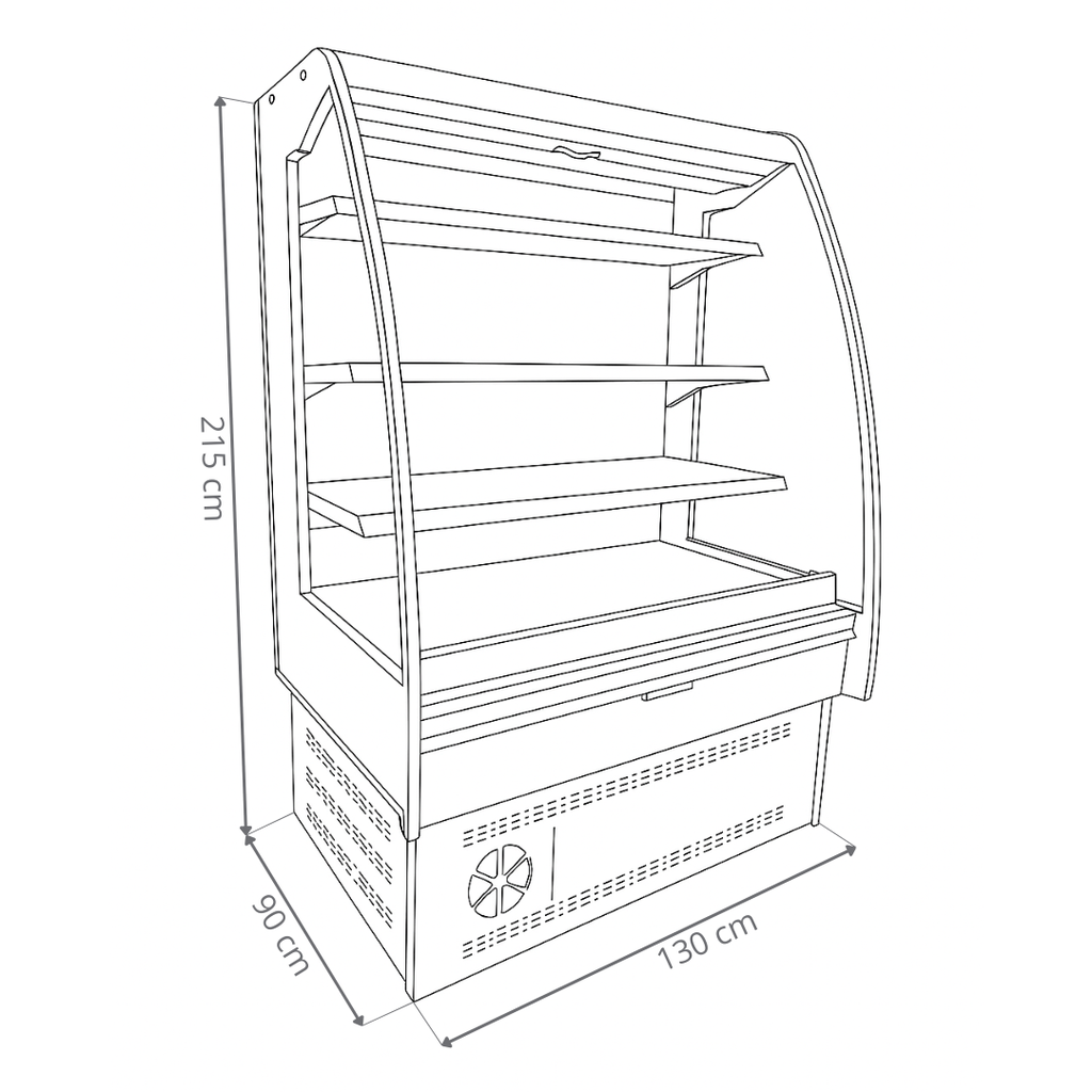 HELADERA GONDOLA REFRIVAN 1.30MT
