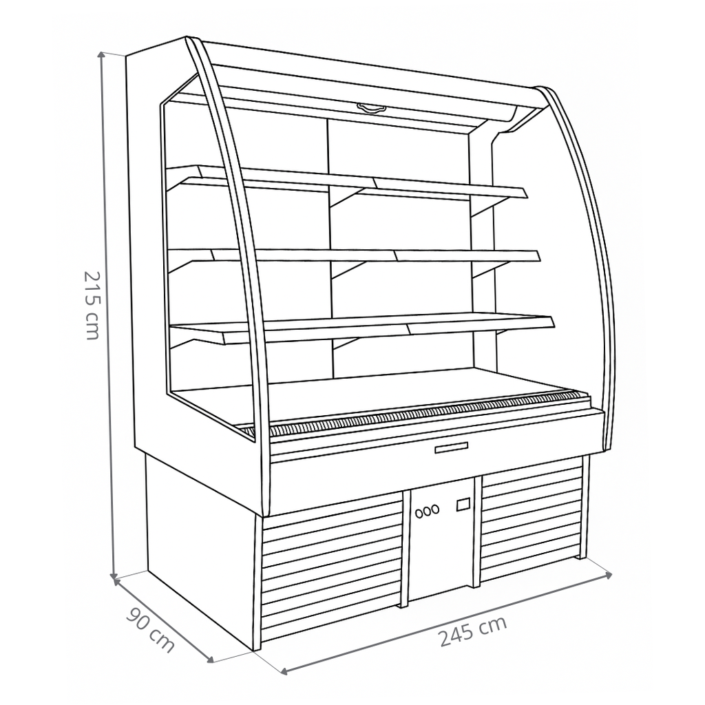 HELADERA GONDOLA REFRIVAN 2.45MT
