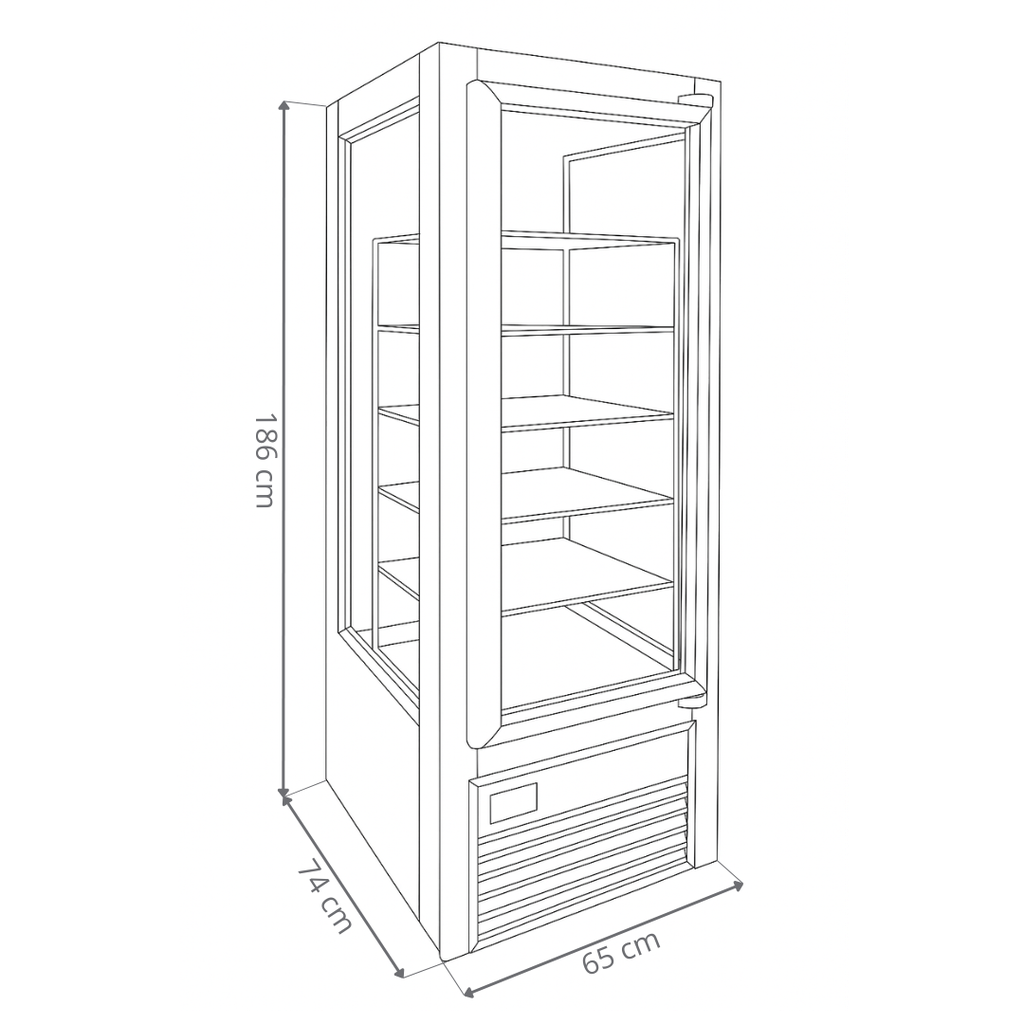 HELADERA PANADERA VERTICAL CUBO REFRIVAN