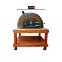HORNO DE BARRO 1.20MT BASE DE MADERA LANZA LLAMAS 25M KCAL