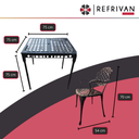 JUEGO PARIS JJ-008 MESA CUADRADA 0.75 + 4 SILLONES