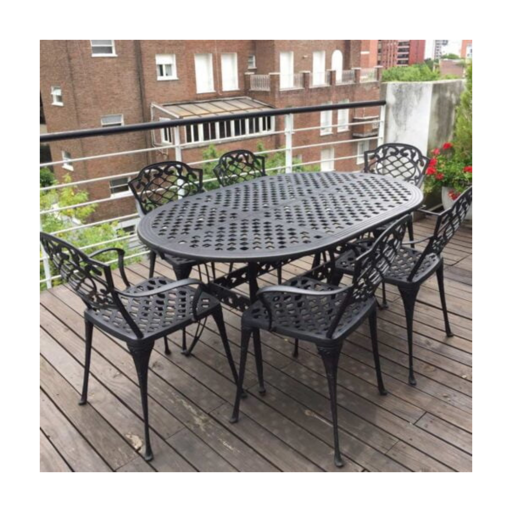 JUEGO ARTISTICO JJ-007 MESA 1.60 + 6 SILLAS