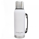 TERMO SAKURA CLASICO - ACERO INOXIDABLE - 1LT - BLANCO