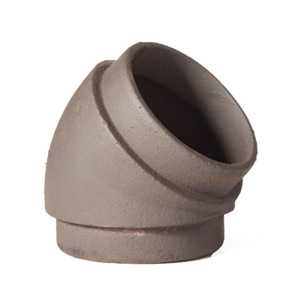 CURVA FILFER A 45° DE FUNDICION 4" (MACHO/MACHO)
