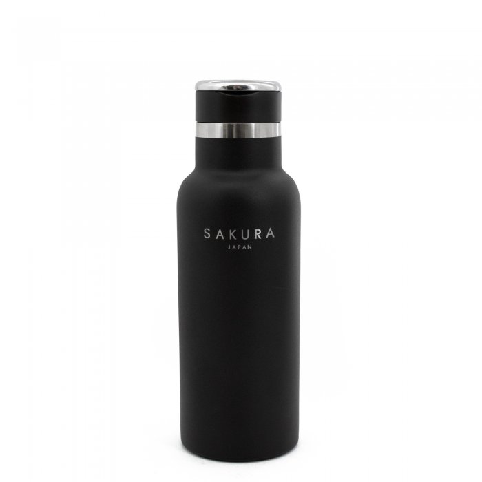 BOTELLA TERMICA SAKURA 500ML - NEGRO MATE