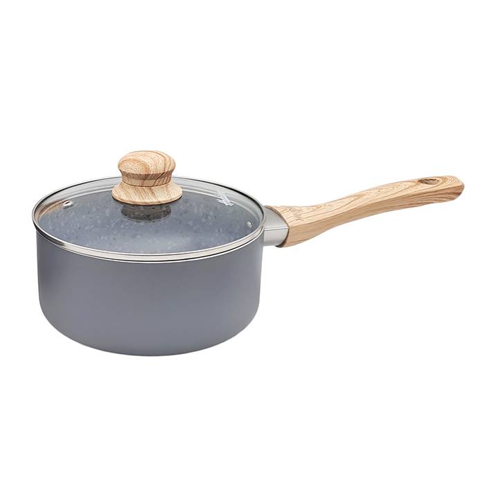 CACEROLA HUDSON DE CERAMICA GRIS - 18CM - GRANITO