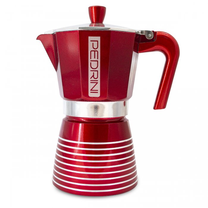 CAFETERA FASHION COOK MOKA PEDRINI INFINITY - ROJO - 6 TAZAS