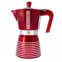 CAFETERA FASHION COOK MOKA PEDRINI INFINITY - ROJO - 6 TAZAS