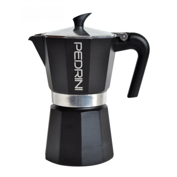 CAFETERA PEDRINI AROMA NEGRA ANTRACITA P/6 TAZAS COLOR