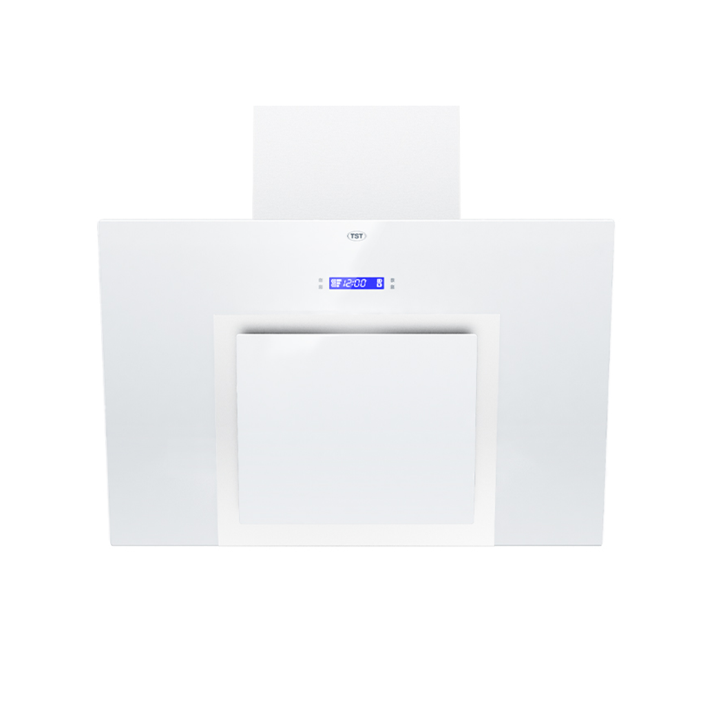 CAMPANA ESPEJO 60 VIDRIO CRISTAL BLANCO - ACERO INOXIDABLE - 3 VELOCIDADES - CON MOTOR