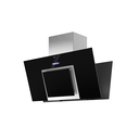 CAMPANA ISLA ESPEJO 60 VIDRIO CRISTAL NEGRO - ACERO INOXIDABLE - 3 VELOCIDADES - CON MOTOR