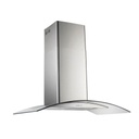 CAMPANA LACAR CRISTAL 75 VIDRIO CURVO - ACERO INOXIDABLE - 3 VELOCIDADES - CON MOTOR