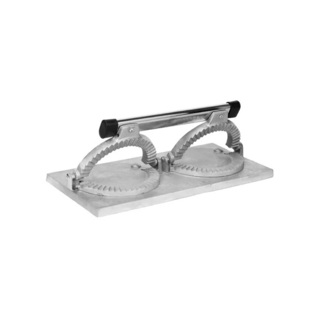 CIERRA EMPANADAS GASTRONOMICO DOBLE DE FUNDICION DE ALUMINIO