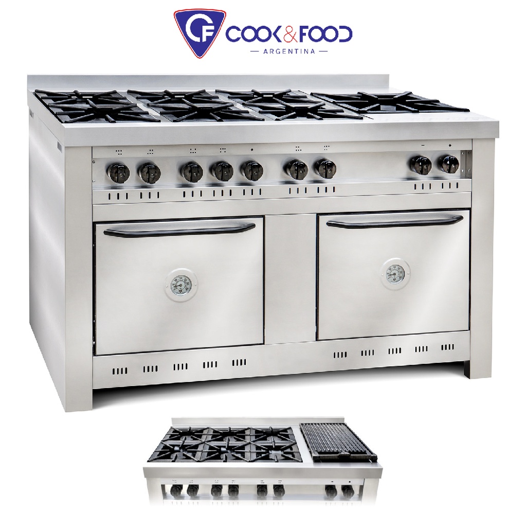 COCINA CFHH 140 6 HORNALLAS + PLANCHA BIFERA CORBELLI