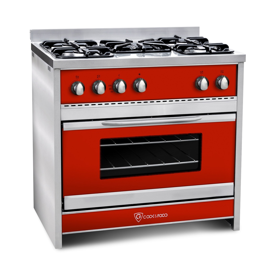 COCINA COOK&FOOD CHIARA 90CM - ROJA