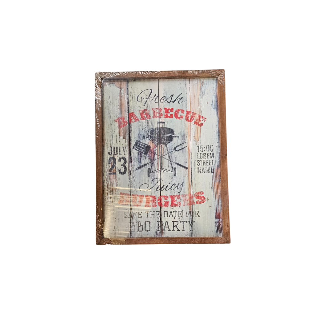 CUADRO BARBECUE 30CM X 40CM X 1.5CM