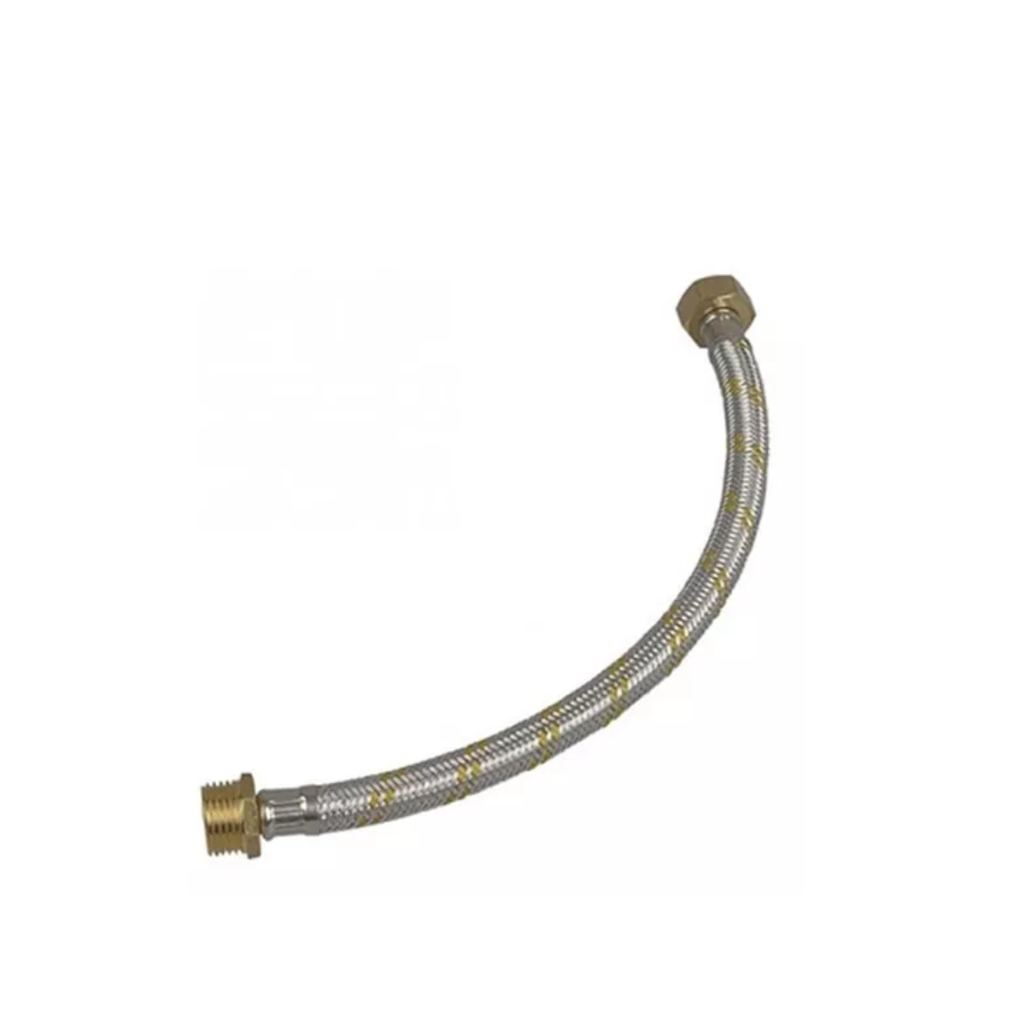FLEXIBLE GAS 30CM LARGO TERMINALES DE BRONCE BROGAS