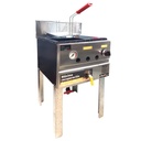 FREIDORA POTENCIADA F15 (15L) - 1 CANASTO - VALVULA DE SEGURIDAD - VALVULA DE ALTA RECUPERACION - EXTERIOR ACERO - QUEMADORES INDIVIDUALES