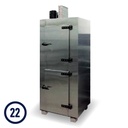 HELADERA ALMACENERA - MODELO 22 - ACERO INOXIDABLE - FRIO FORZADO - PUERTAS (2 CHICAS) - (1/3HP)