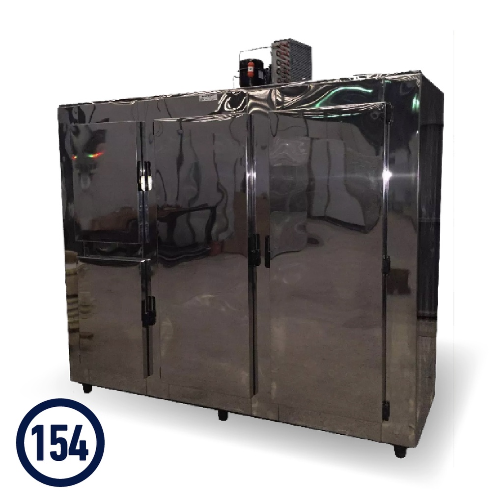 HELADERA CARNICERA - MODELO 154 - ACERO INOXIDABLE - FRIO FORZADO - PUERTAS (2 CHICAS, 2LARGAS) - (1,5HP)