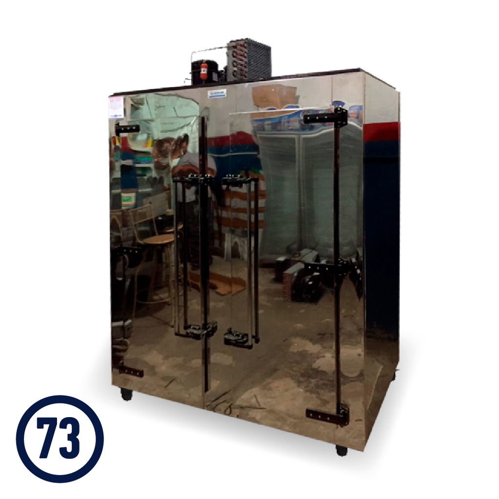 HELADERA CARNICERA - MODELO 73 - ACERO INOXIDABLE - FRIO FORZADO - PUERTAS (2 CHICAS /1 LARGA) - (1/2HP)